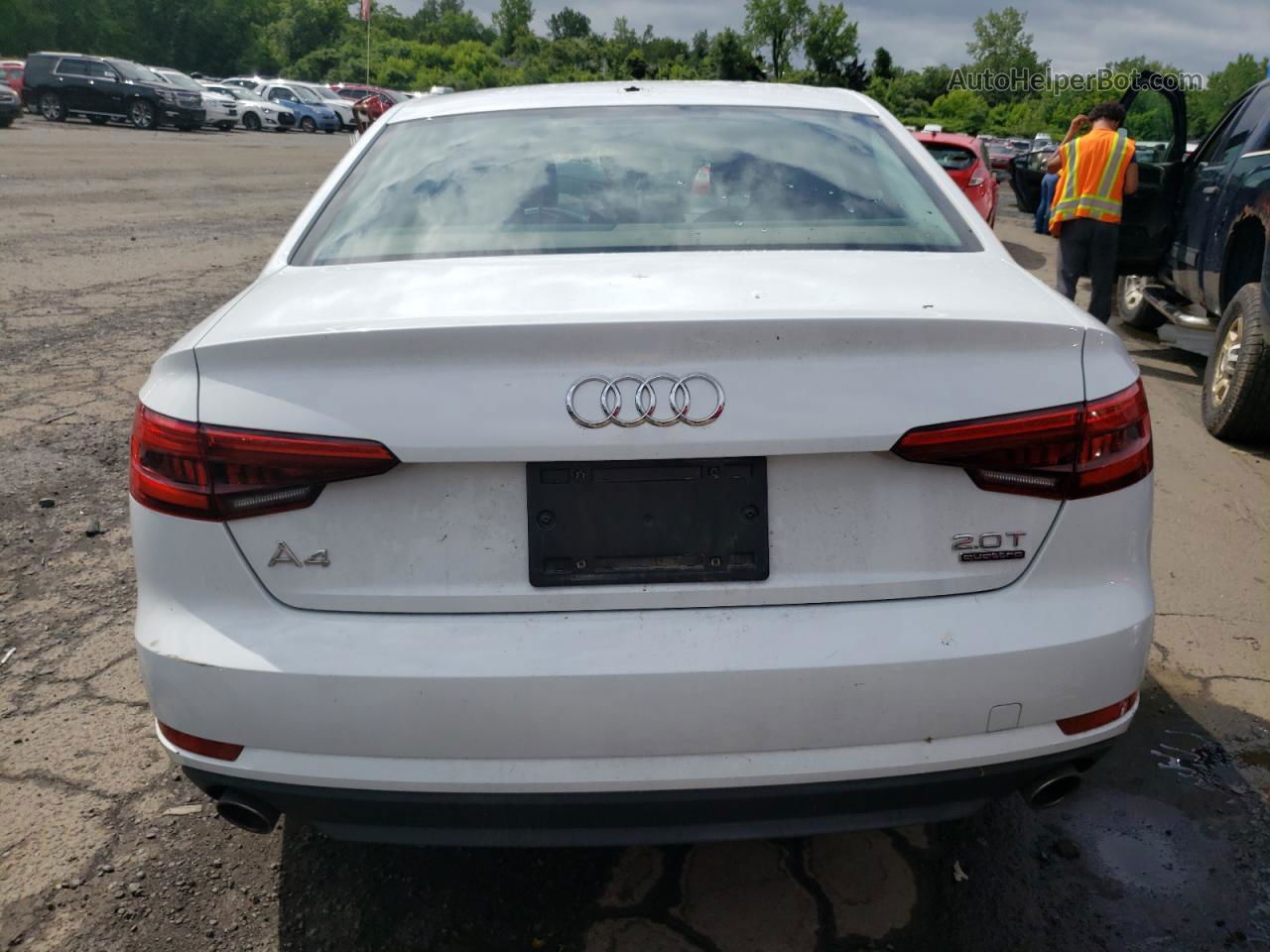 2017 Audi A4 Premium White vin: WAUANAF49HN032611