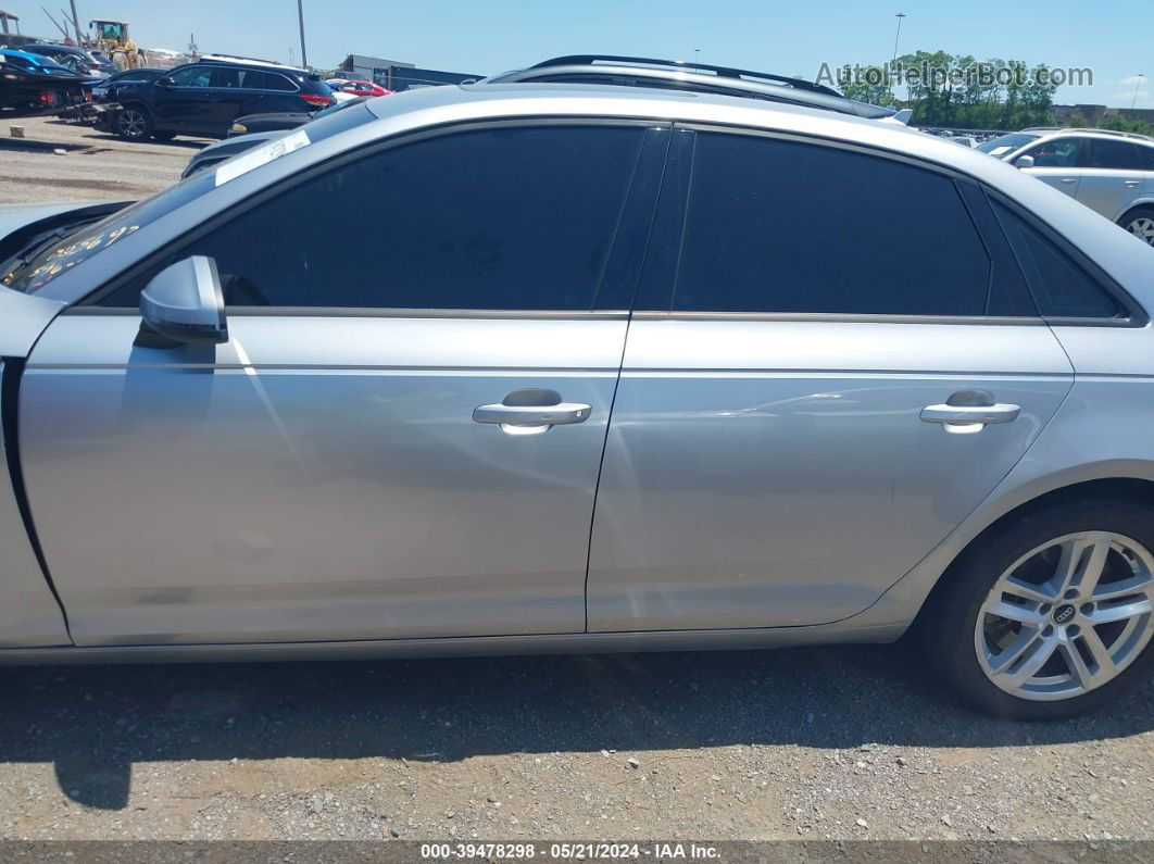 2017 Audi A4 2.0t Premium Silver vin: WAUANAF49HN055693