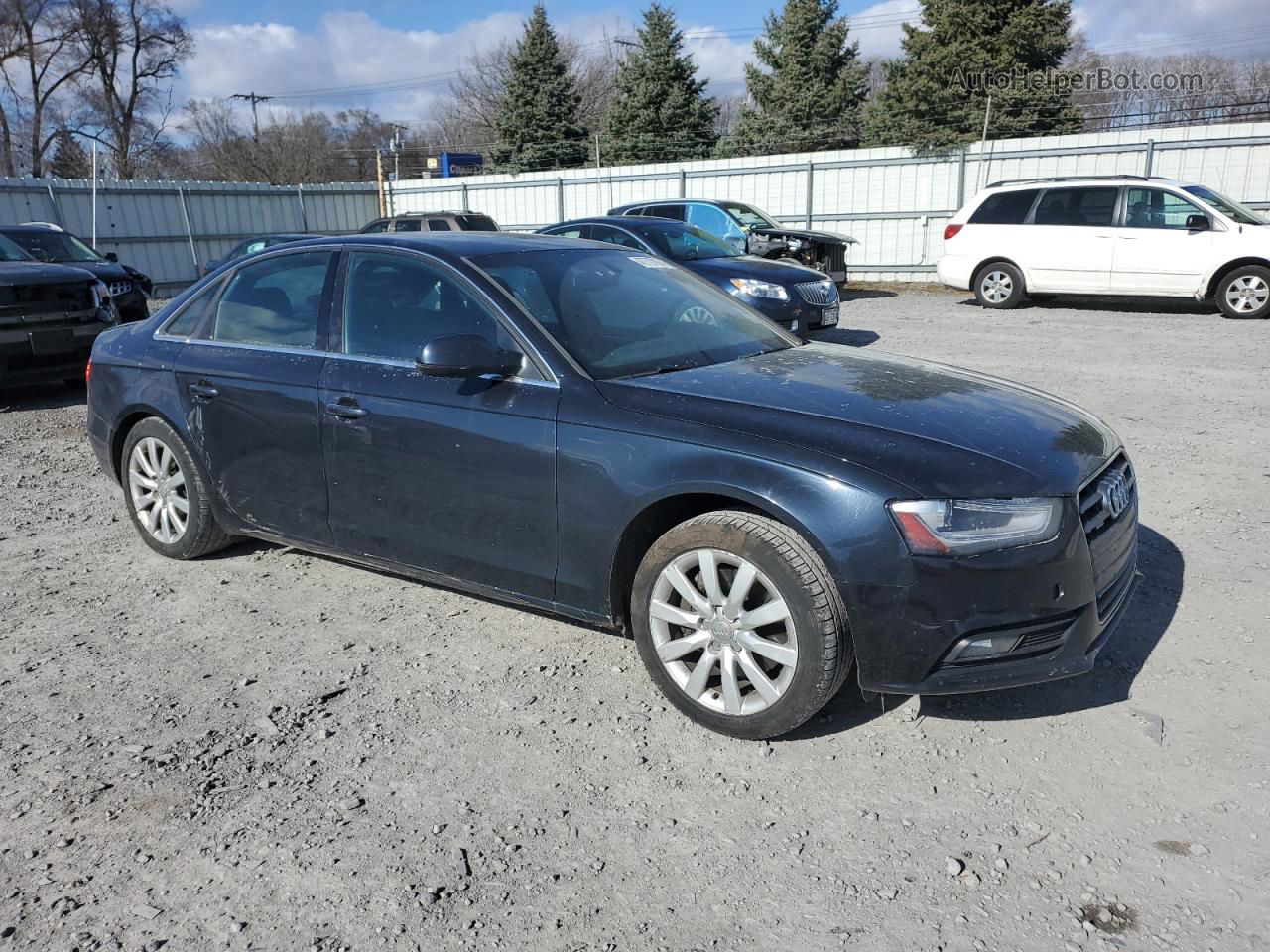 2013 Audi A4 Premium Black vin: WAUBFAFL0DA120005