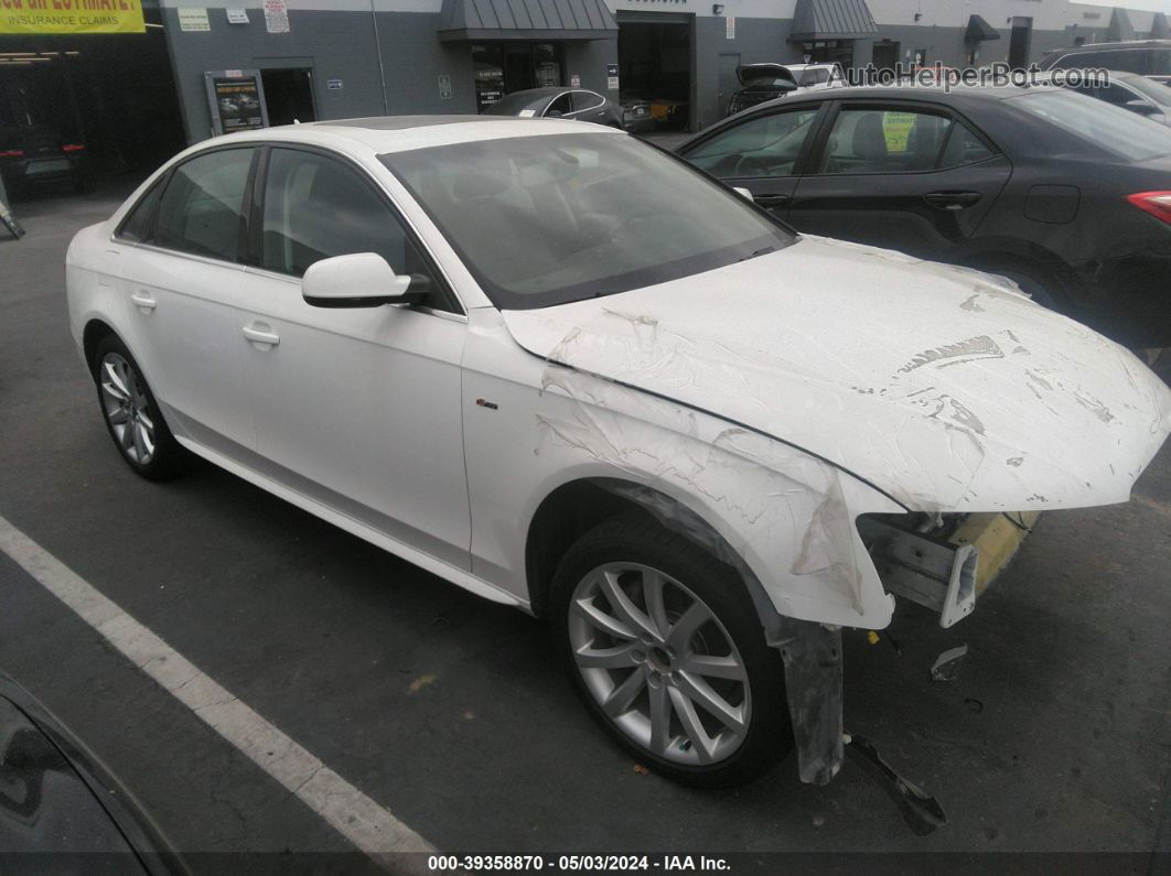 2014 Audi A4 2.0t Premium White vin: WAUBFAFL0EN044151