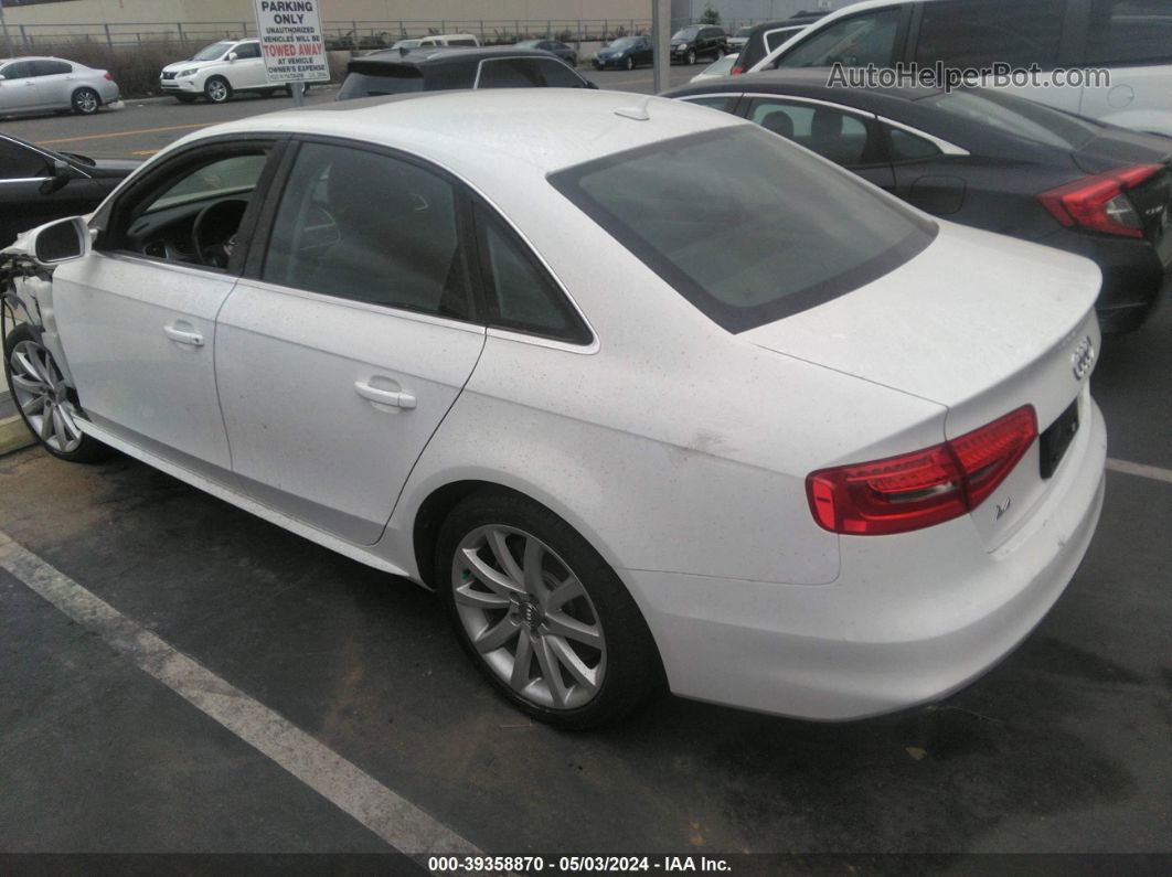 2014 Audi A4 2.0t Premium White vin: WAUBFAFL0EN044151