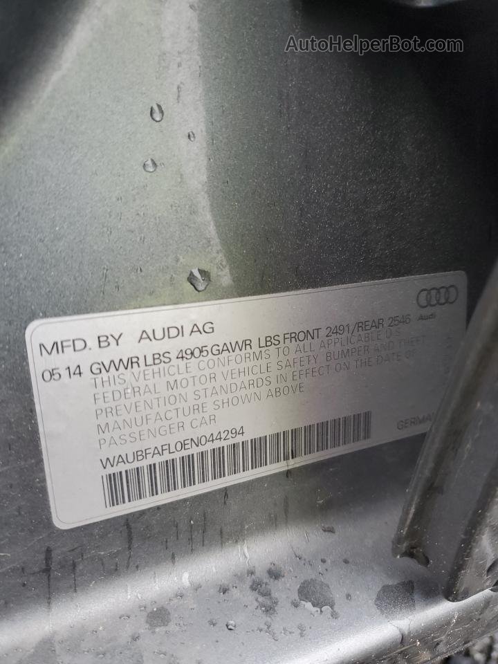 2014 Audi A4 Premium Gray vin: WAUBFAFL0EN044294