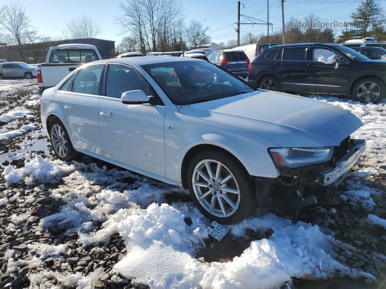 2016 Audi A4 Premium S-line White vin: WAUBFAFL0GN006745