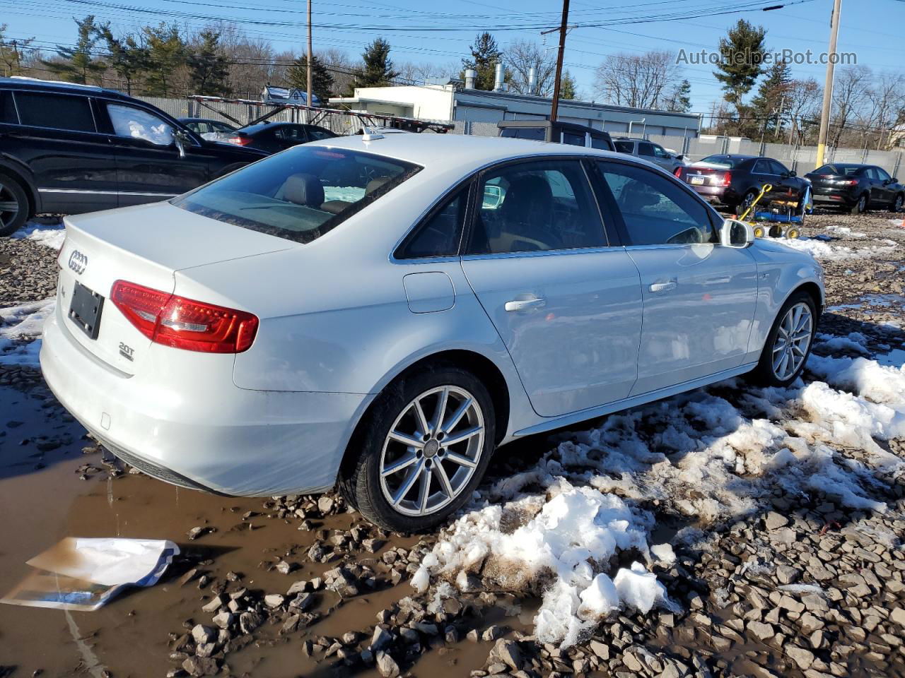 2016 Audi A4 Premium S-line White vin: WAUBFAFL0GN006745