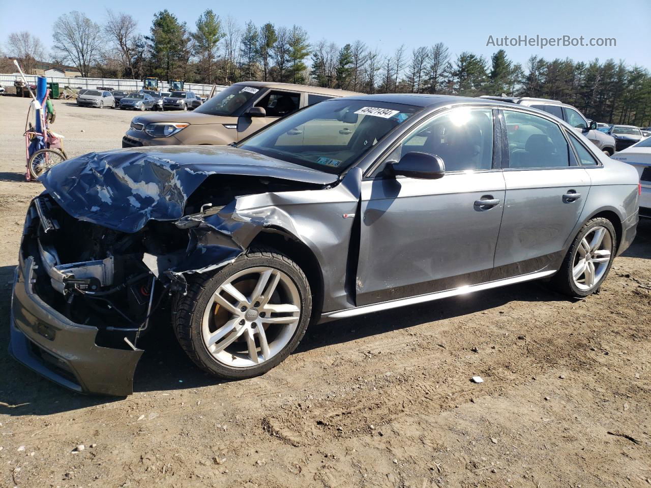 2016 Audi A4 Premium S-line Gray vin: WAUBFAFL1GA013257