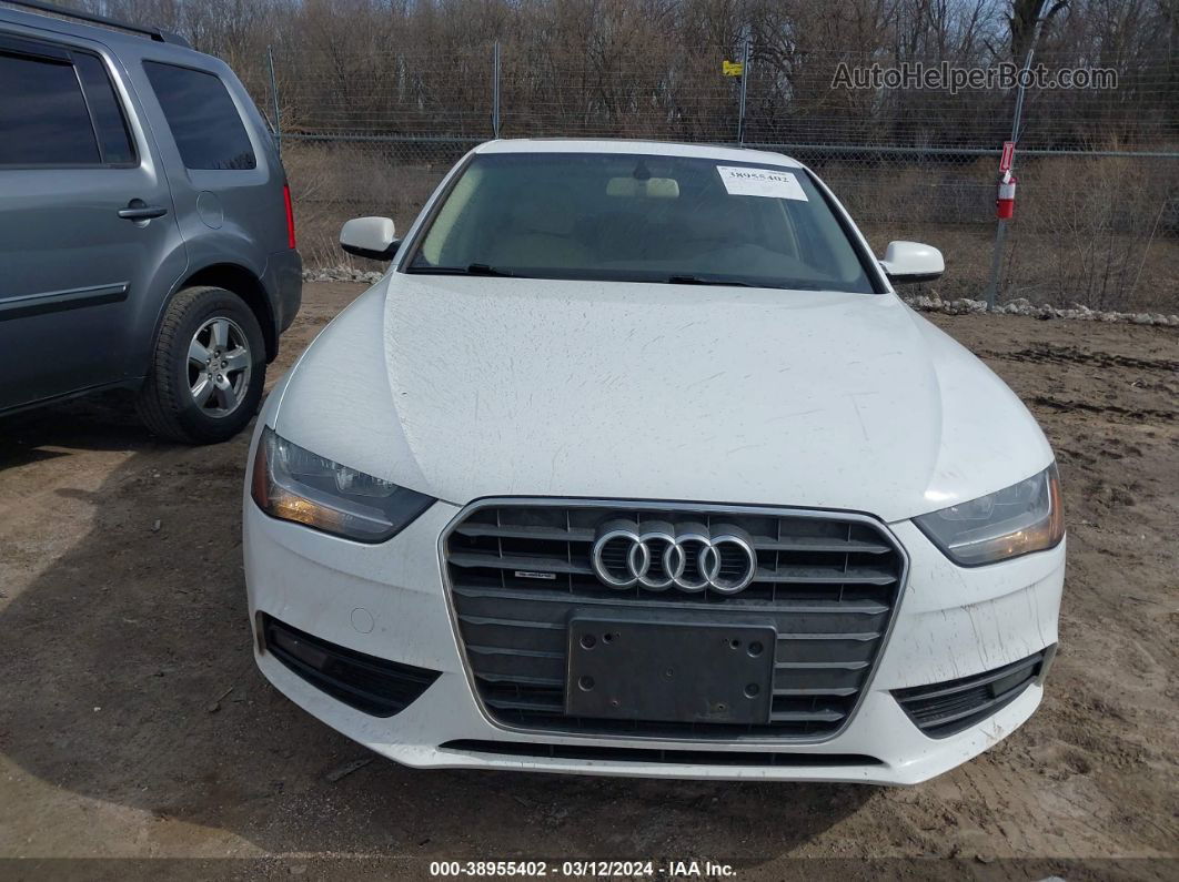 2013 Audi A4 2.0t Premium White vin: WAUBFAFL2DN025132