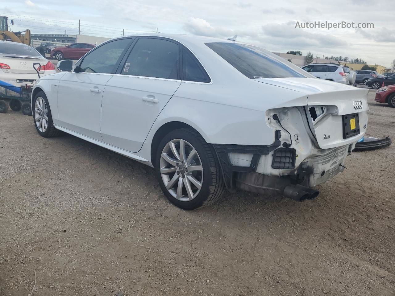 2014 Audi A4 Premium White vin: WAUBFAFL2EN008333