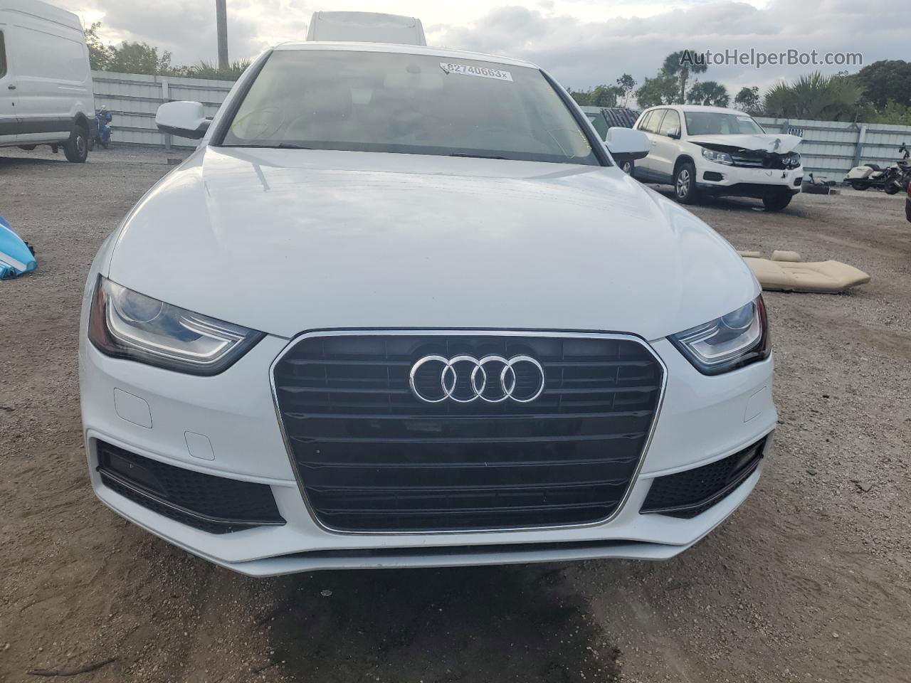 2014 Audi A4 Premium White vin: WAUBFAFL2EN008333