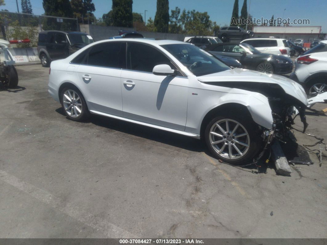 2016 Audi A4 Premium White vin: WAUBFAFL2GN015026