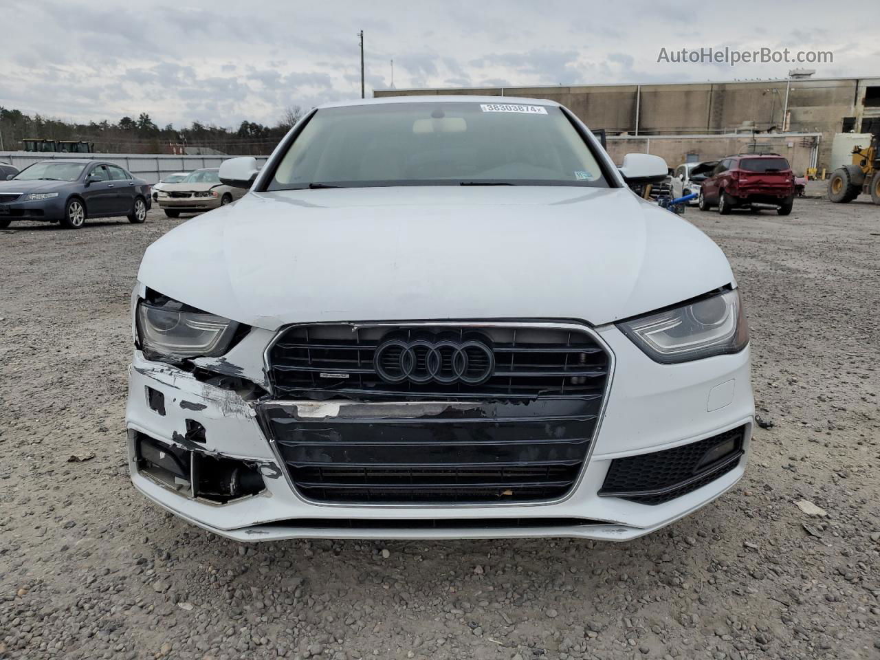 2014 Audi A4 Premium White vin: WAUBFAFL3EA062294