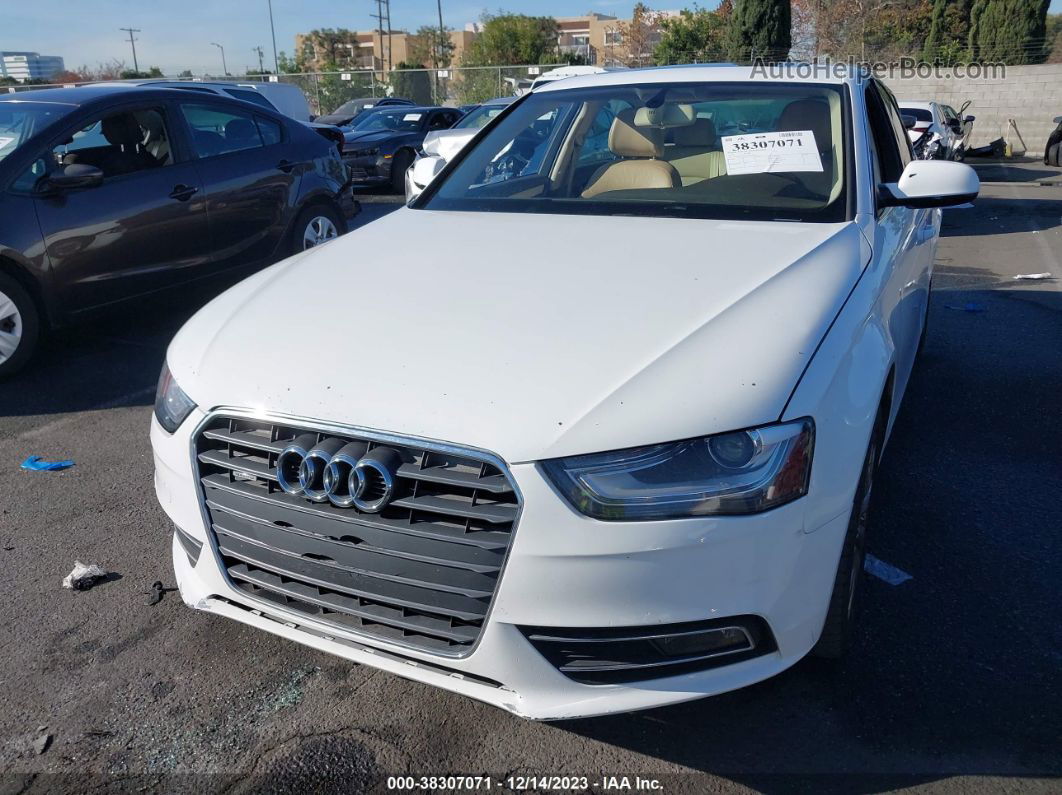 2013 Audi A4 2.0t Premium White vin: WAUBFAFL4DN020370