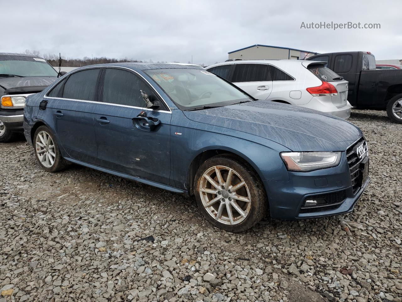 2016 Audi A4 Premium S-line Синий vin: WAUBFAFL4GN002116