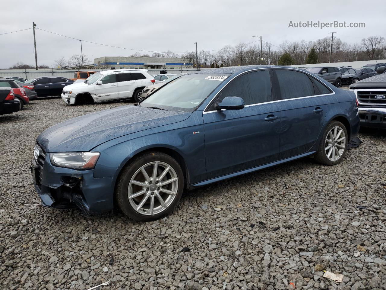 2016 Audi A4 Premium S-line Синий vin: WAUBFAFL4GN002116