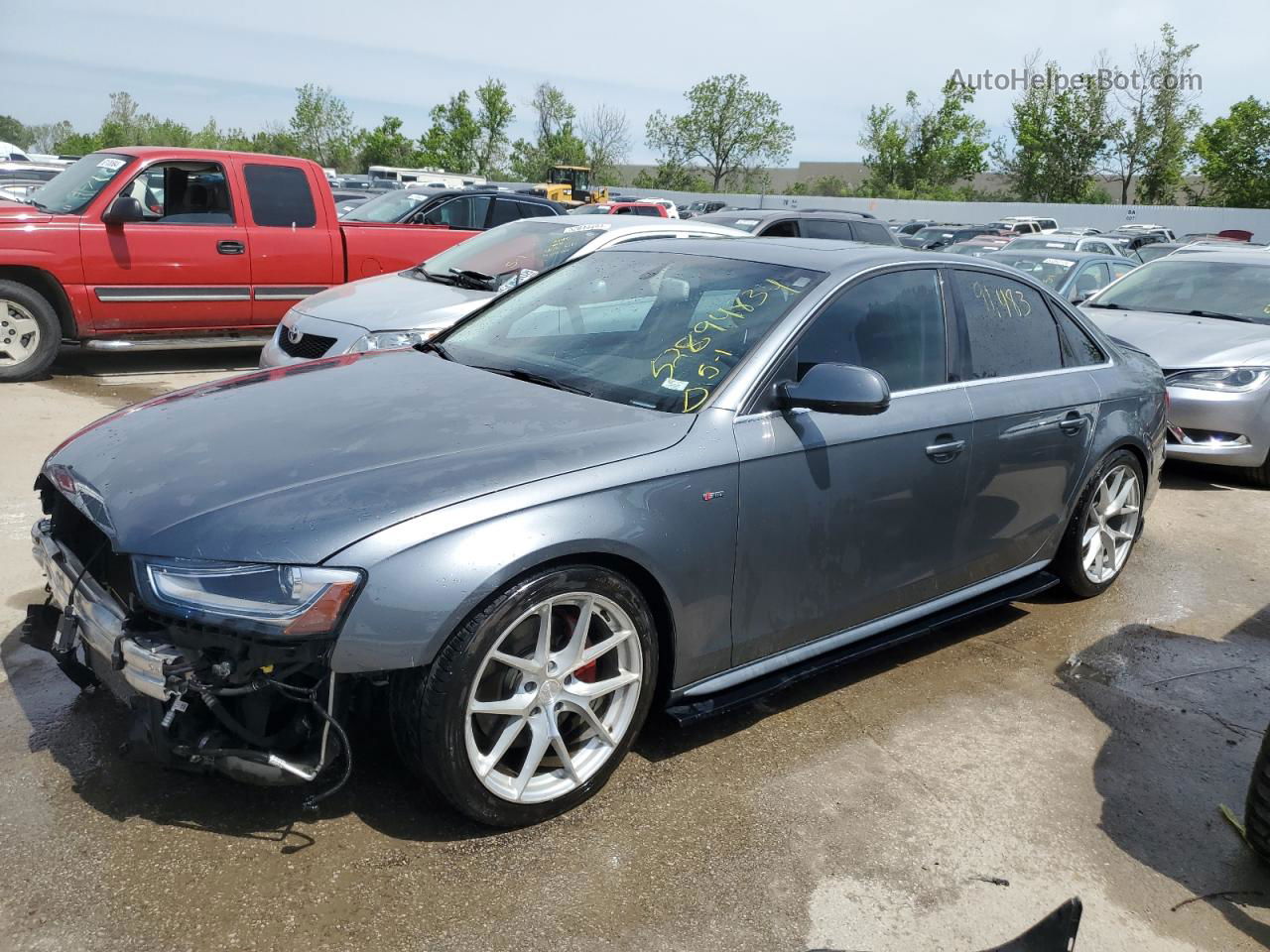 2016 Audi A4 Premium S-line Серый vin: WAUBFAFL4GN004691