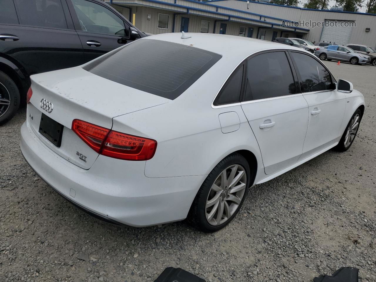 2014 Audi A4 Premium White vin: WAUBFAFL6EA082474