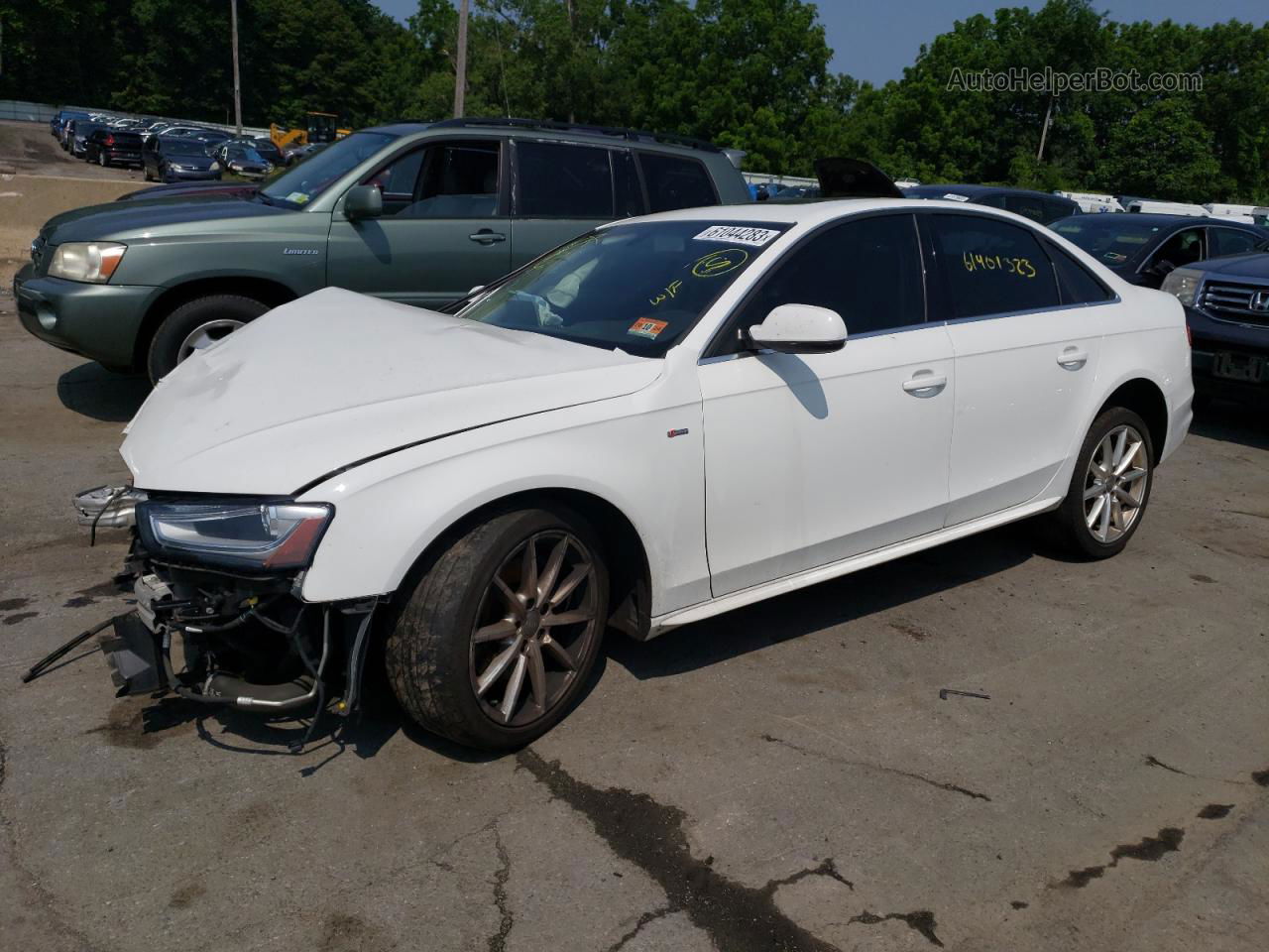 2016 Audi A4 Premium S-line White vin: WAUBFAFL7GN006418