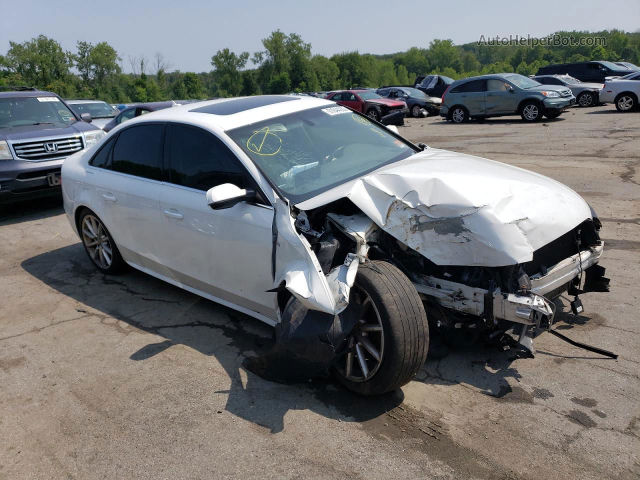 2016 Audi A4 Premium S-line White vin: WAUBFAFL7GN006418