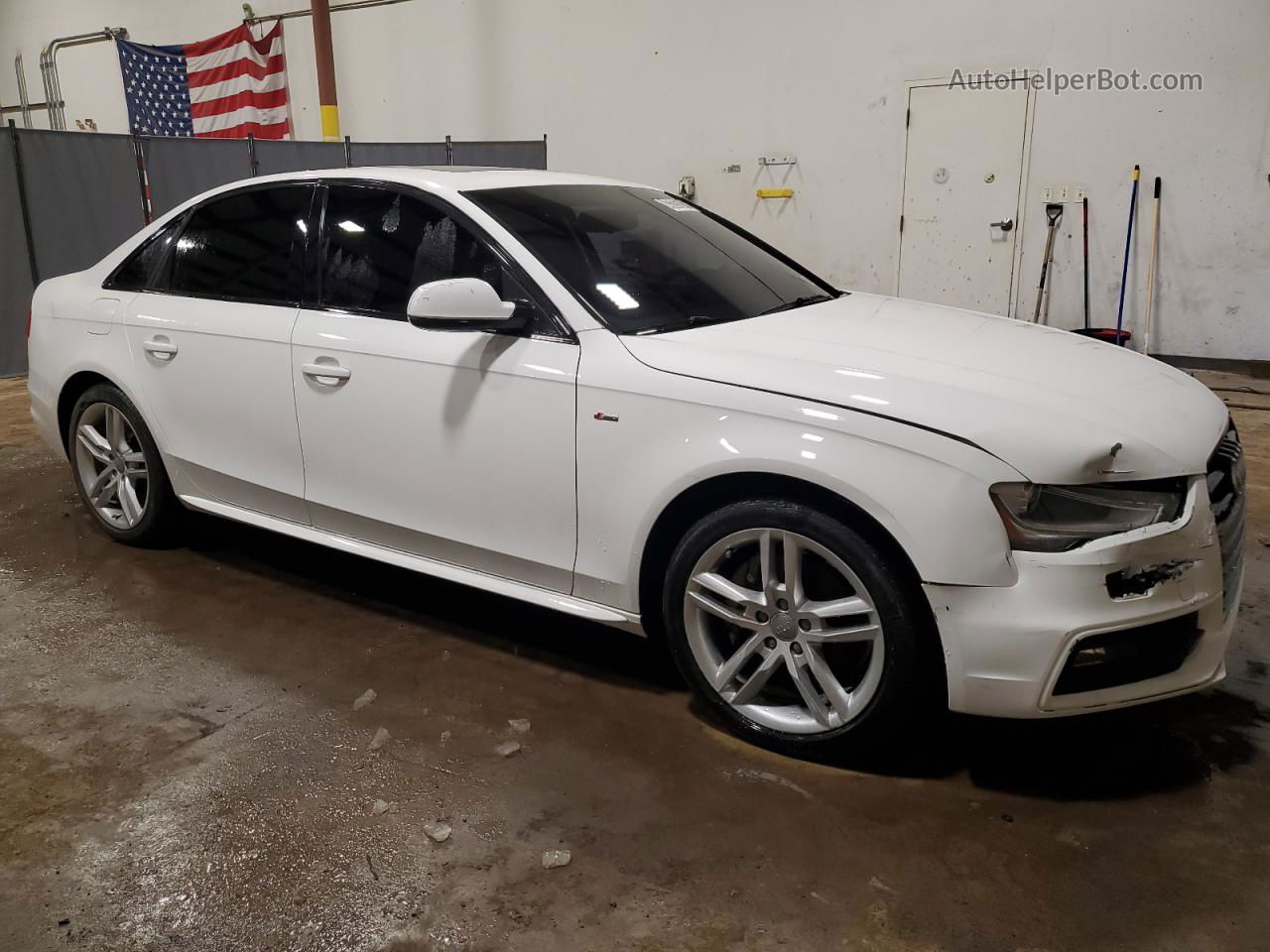 2016 Audi A4 Premium S-line White vin: WAUBFAFL7GN013921