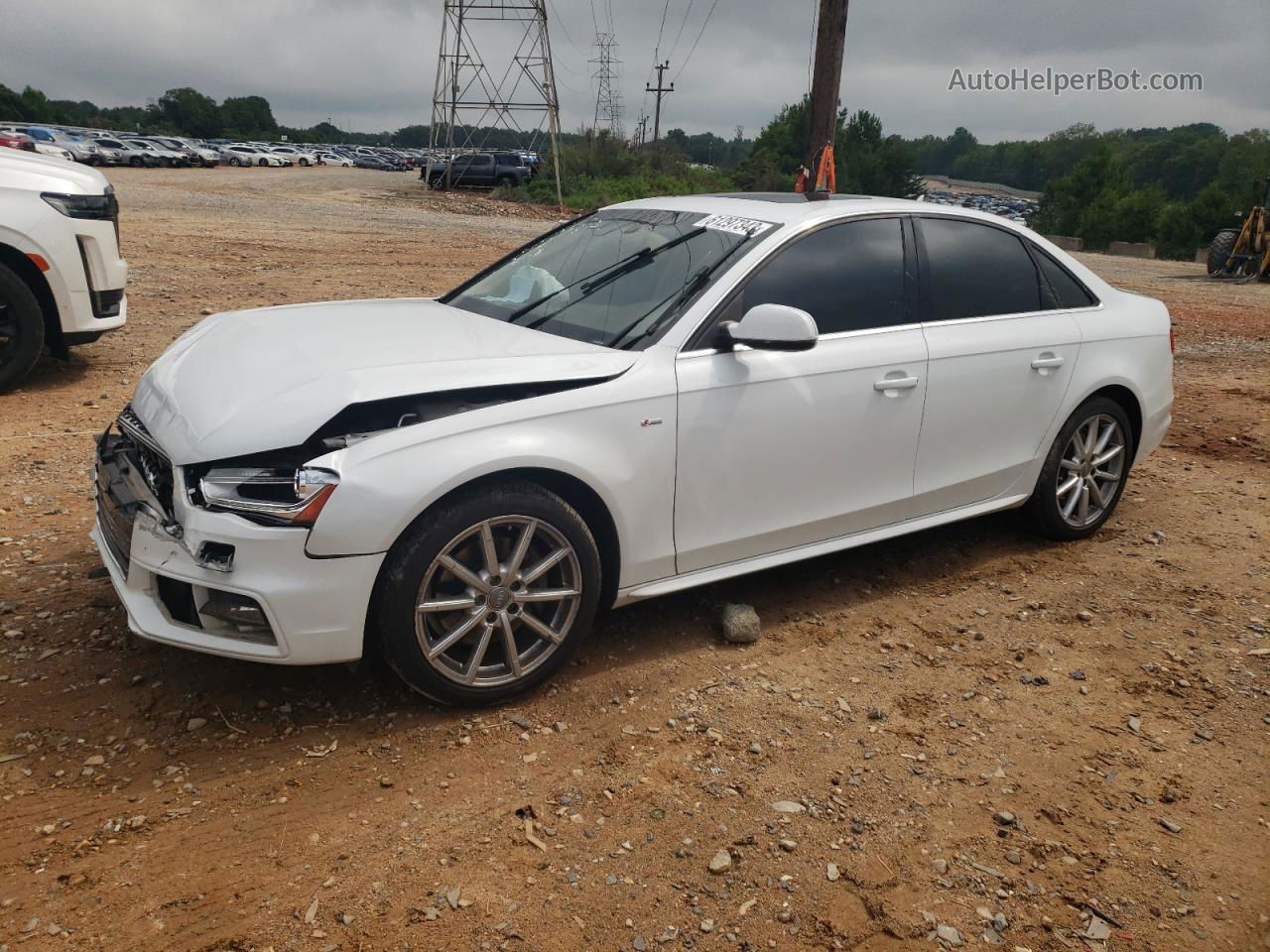 2016 Audi A4 Premium S-line White vin: WAUBFAFL7GN015863