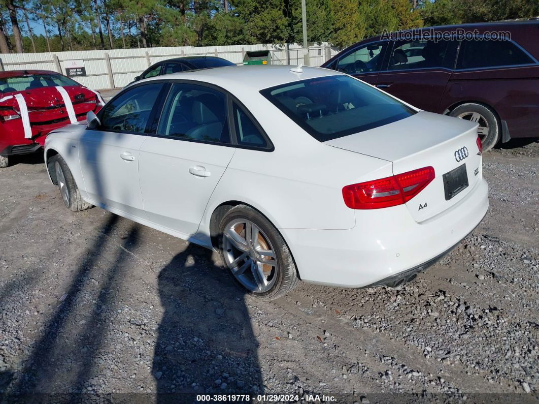 2016 Audi A4 2.0t Premium White vin: WAUBFAFL8GN014821