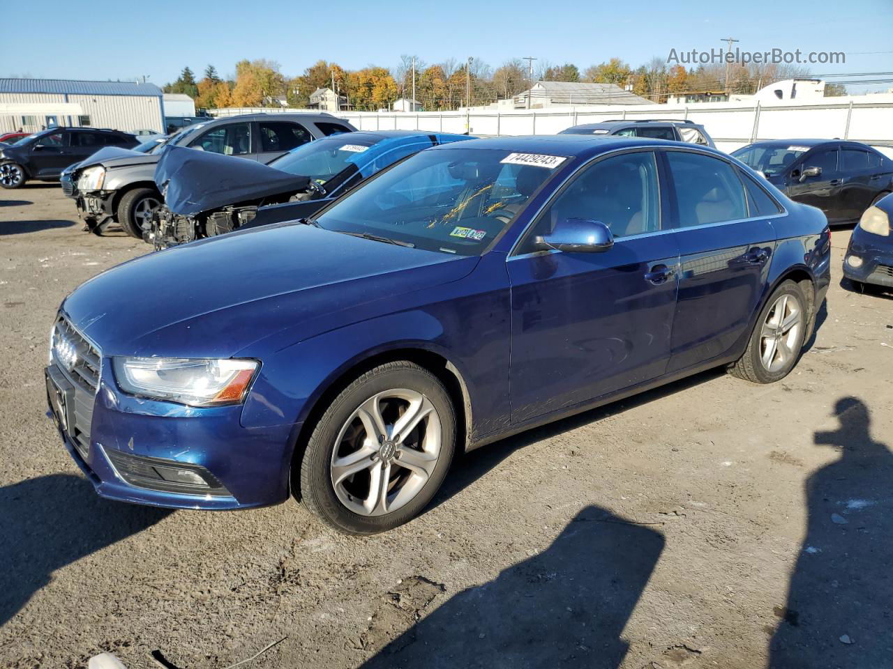 2013 Audi A4 Premium Blue vin: WAUBFAFL9DN037374