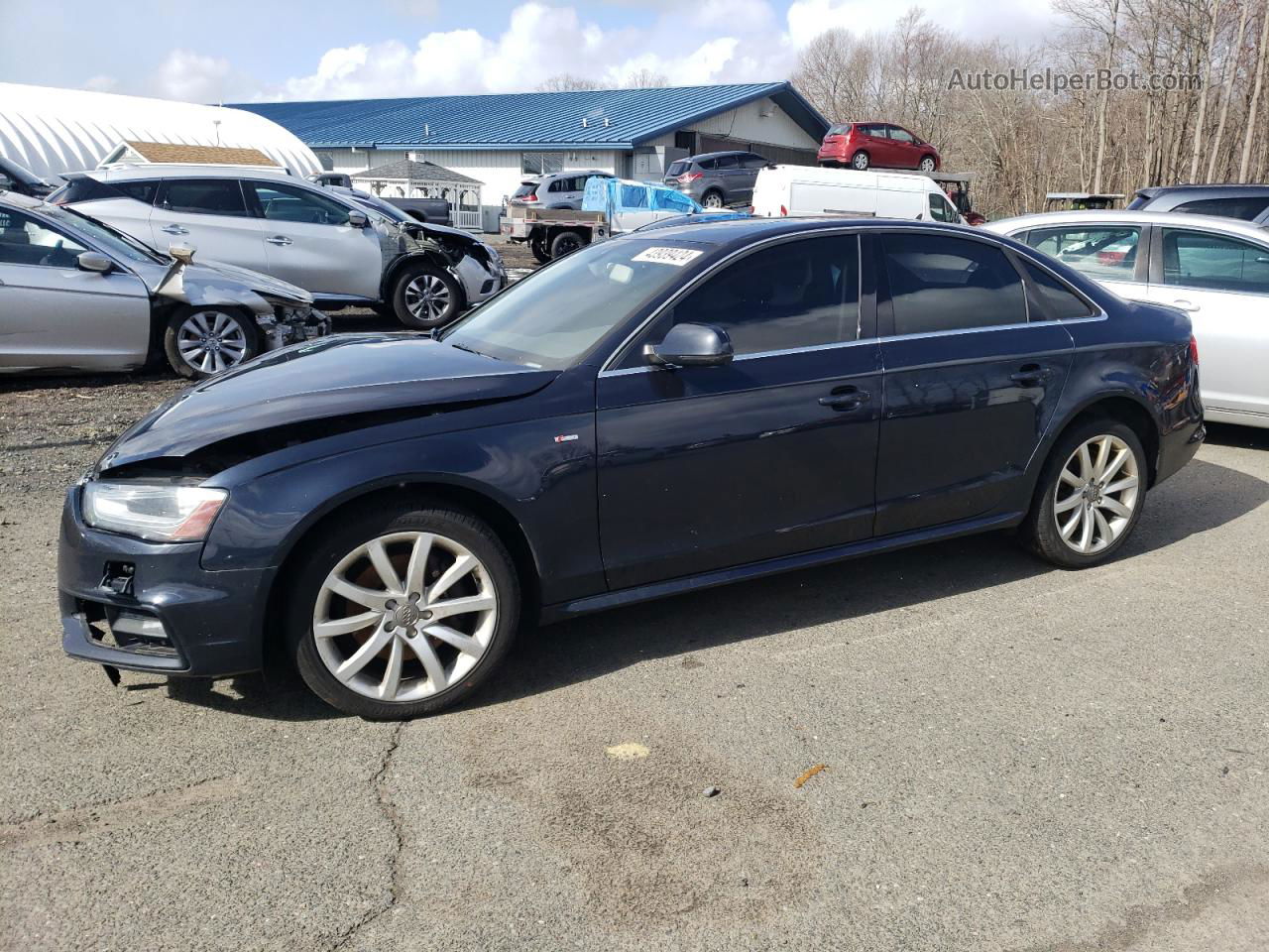 2014 Audi A4 Premium Черный vin: WAUBFAFL9EN002447