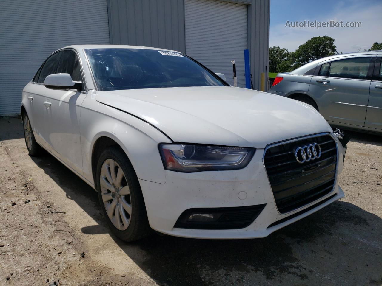 2013 Audi A4 Premium White vin: WAUBFAFLXDN004464