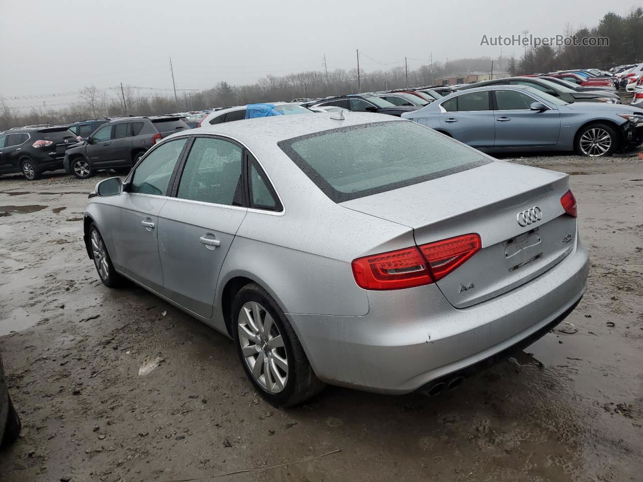 2013 Audi A4 Premium Серебряный vin: WAUBFAFLXDN006487