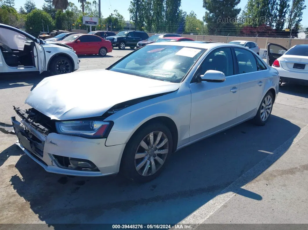 2013 Audi A4 2.0t Premium Silver vin: WAUBFAFLXDN042048