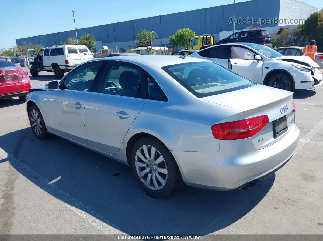 2013 Audi A4 2.0t Premium Silver vin: WAUBFAFLXDN042048