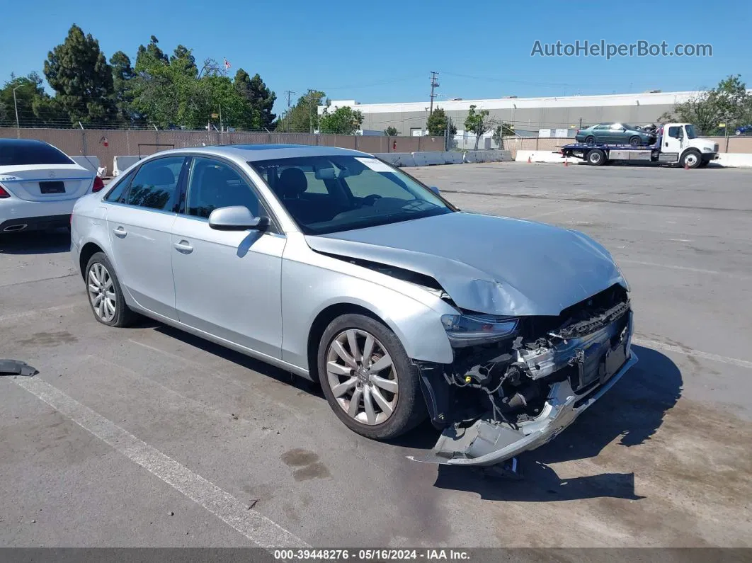 2013 Audi A4 2.0t Premium Silver vin: WAUBFAFLXDN042048