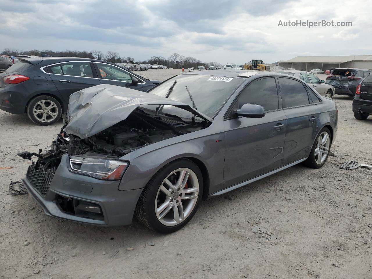 2016 Audi A4 Premium S-line Серый vin: WAUBFAFLXGA008025