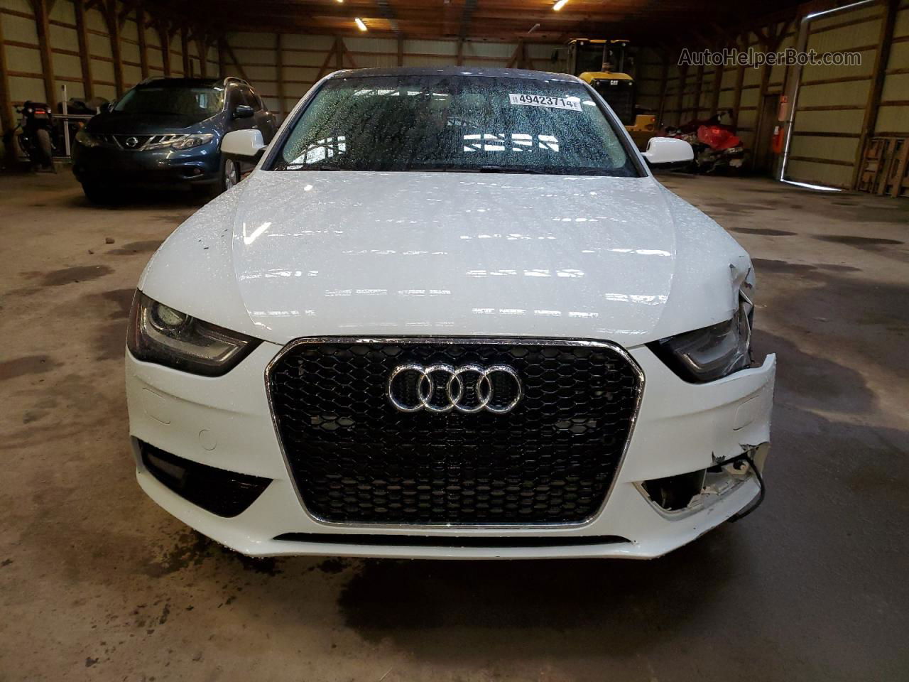 2013 Audi A4 Premium White vin: WAUBFCFL4DN026309