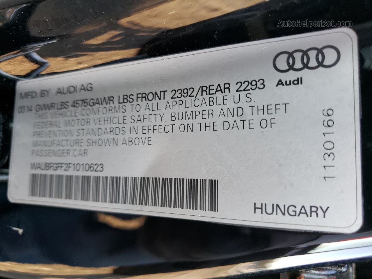 2015 Audi A3 Premium Black vin: WAUBFGFF2F1010623