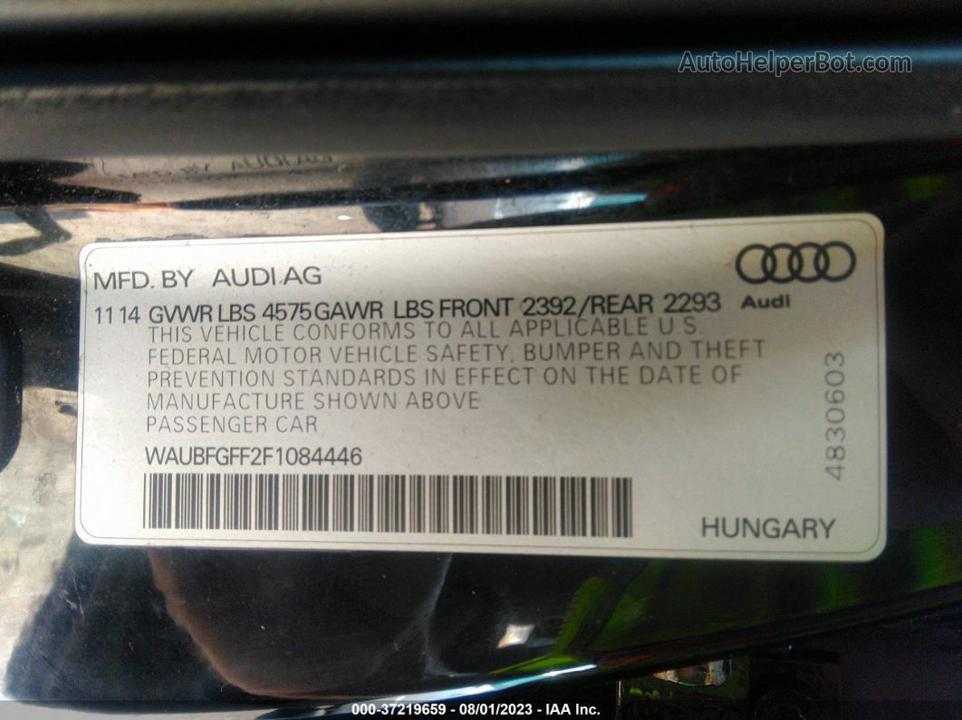 2015 Audi S3/a3 2.0t Premium Черный vin: WAUBFGFF2F1084446