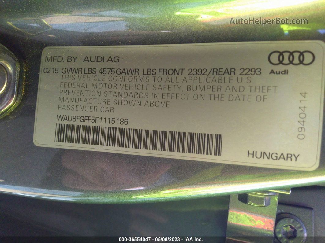 2015 Audi S3/a3 2.0t Premium Gray vin: WAUBFGFF5F1115186