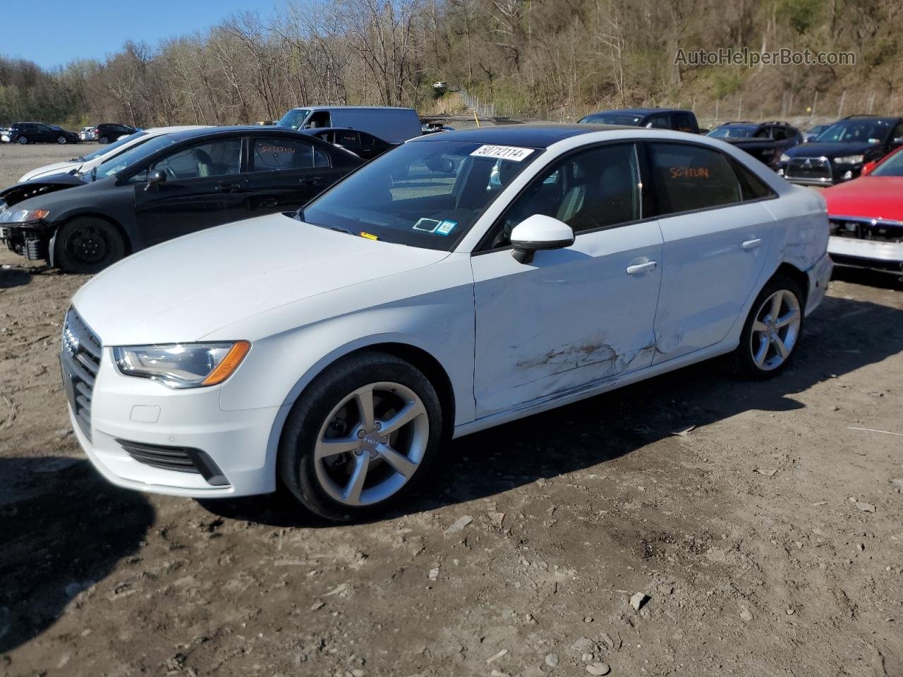 2015 Audi A3 Premium White vin: WAUBFGFF5F1125992