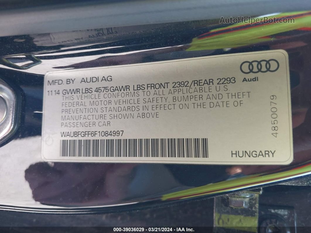2015 Audi A3 2.0t Premium Черный vin: WAUBFGFF6F1084997