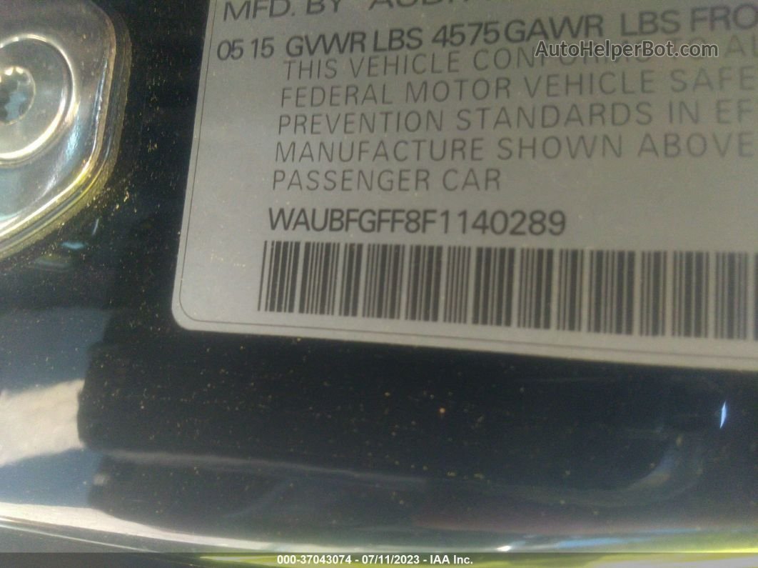 2015 Audi S3/a3 2.0t Premium Черный vin: WAUBFGFF8F1140289