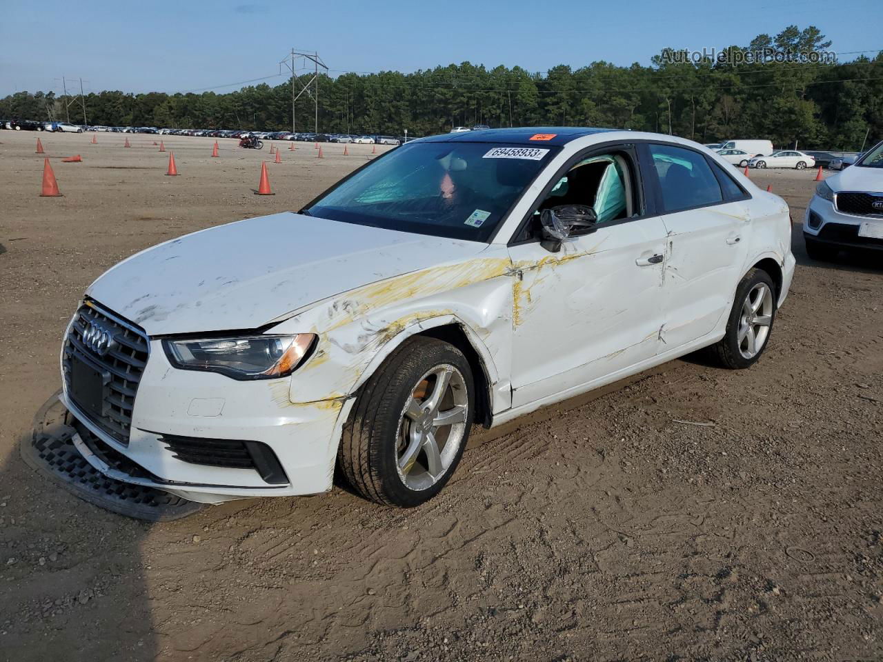 2015 Audi A3 Premium White vin: WAUBFGFF9F1004463