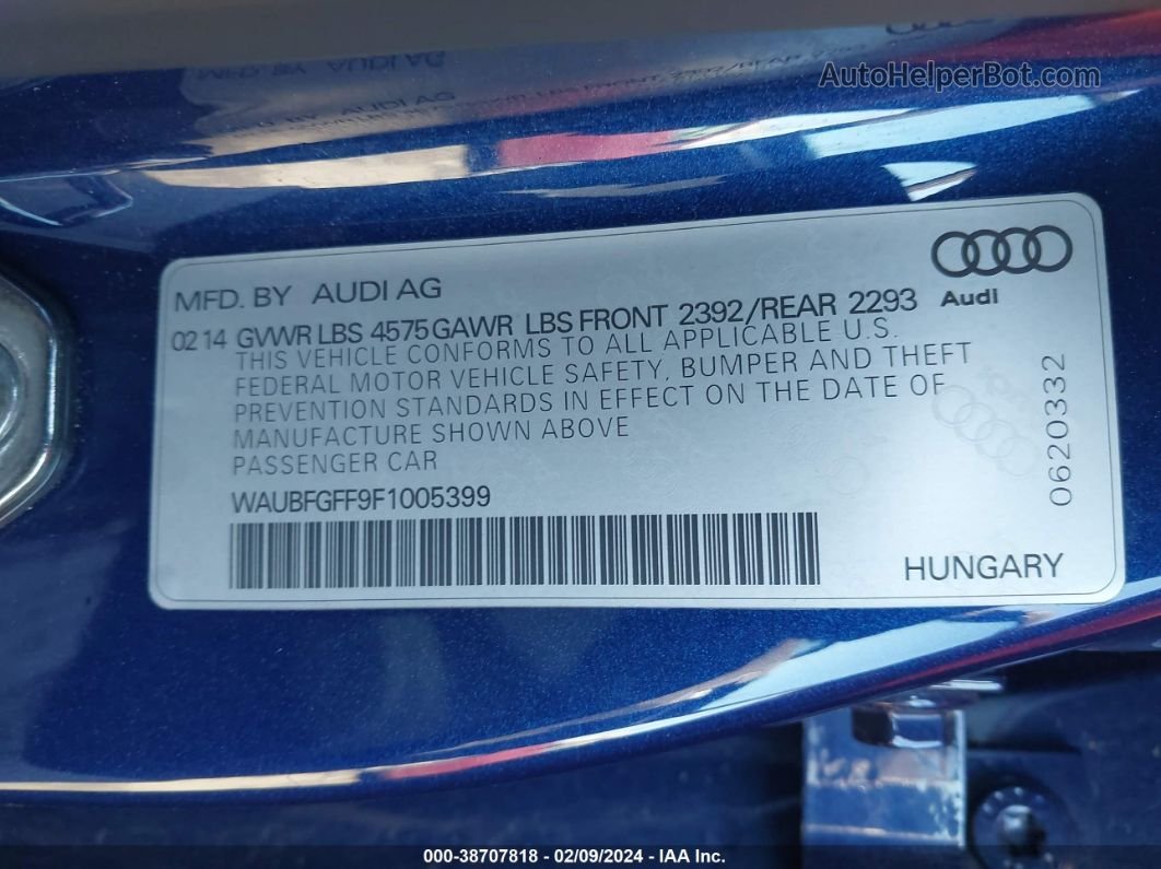 2015 Audi A3 2.0t Premium Blue vin: WAUBFGFF9F1005399