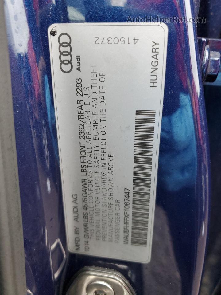 2015 Audi A3 Premium Синий vin: WAUBFHFFXF1067447
