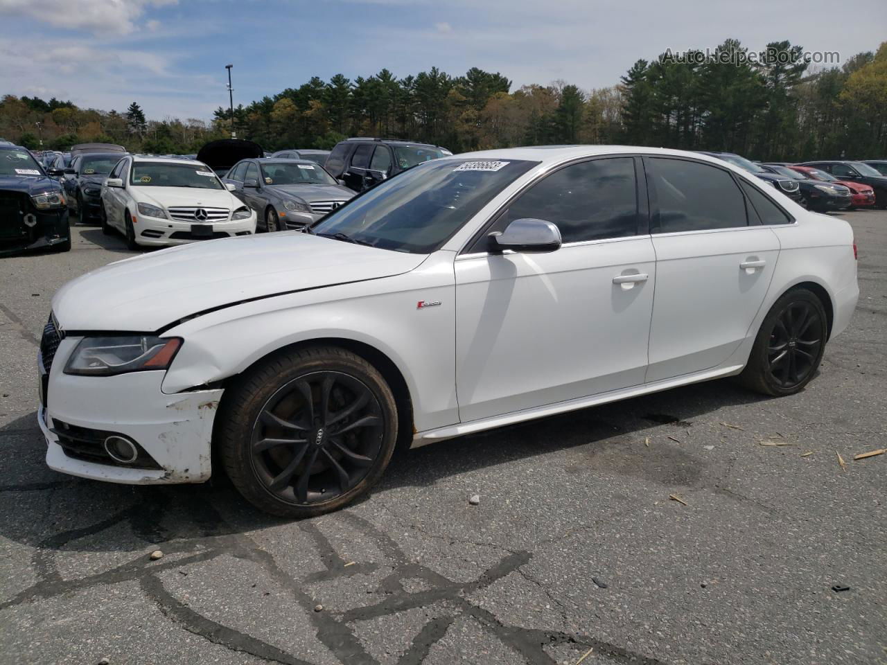 2012 Audi S4 Premium Plus White vin: WAUBGAFL6CA074207