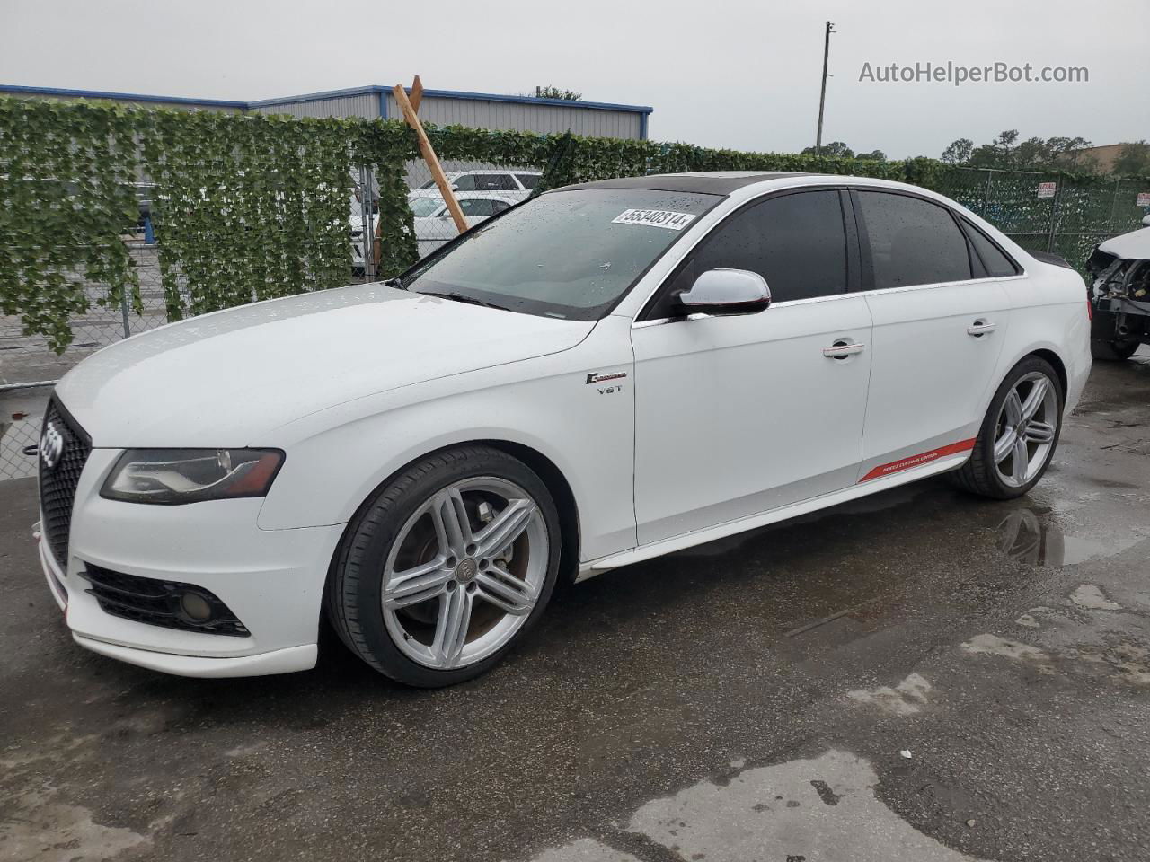 2012 Audi S4 Premium Plus Белый vin: WAUBGAFL6CA105410