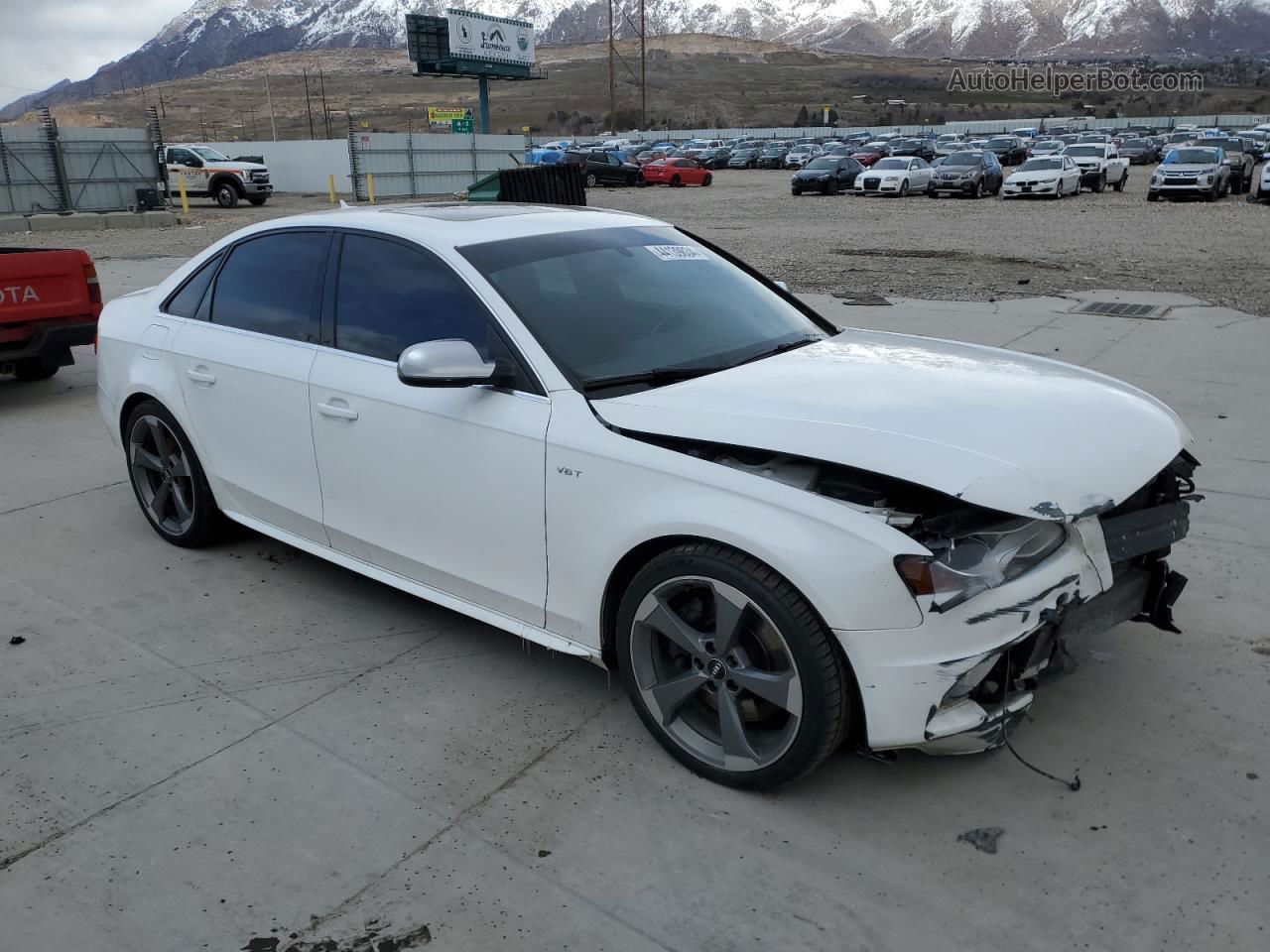 2012 Audi S4 Premium Plus White vin: WAUBGAFL9CA057451