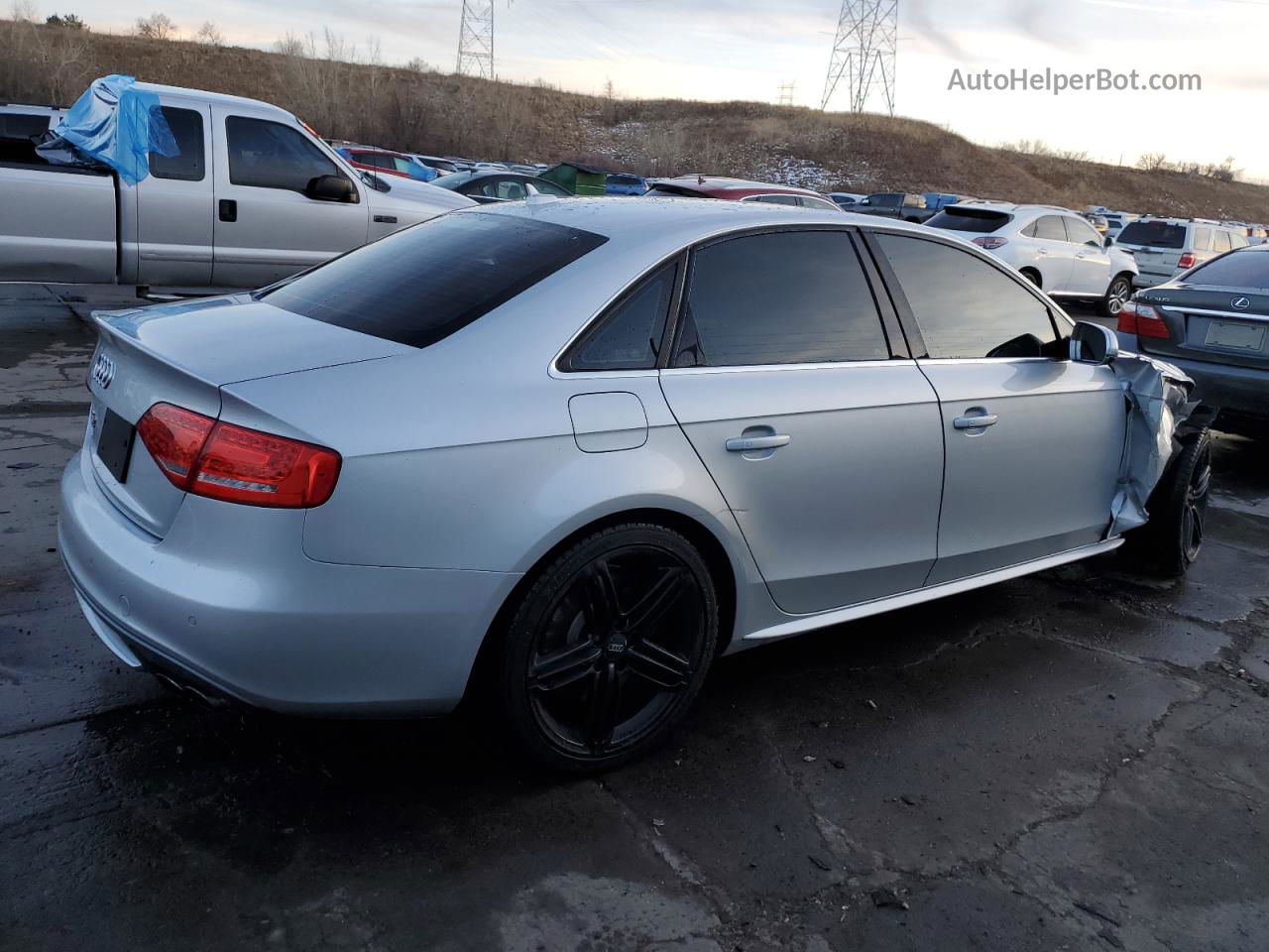 2012 Audi S4 Premium Plus Silver vin: WAUBGAFLXCA108763