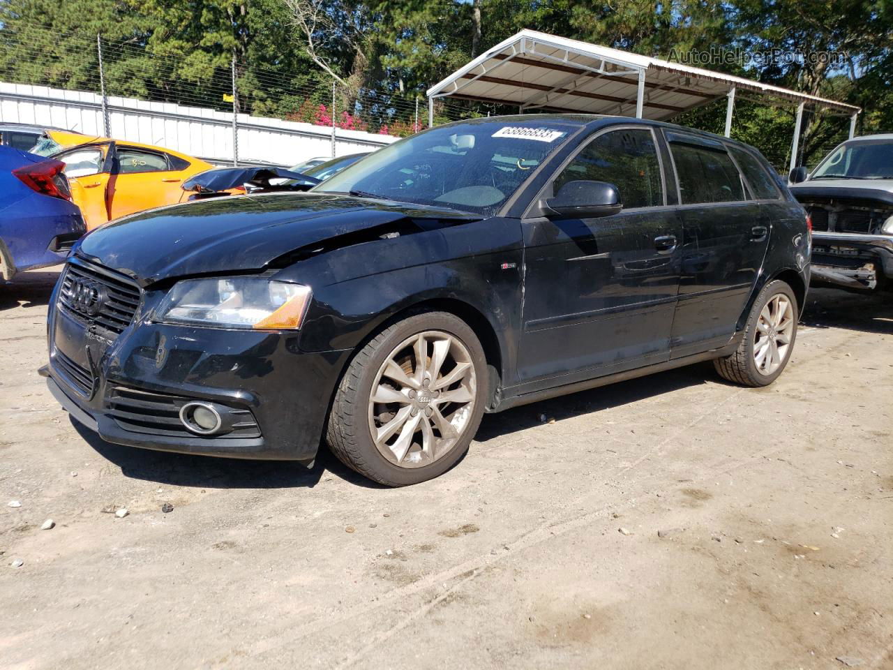 2012 Audi A3 Premium Black vin: WAUBJAFM2CA066552