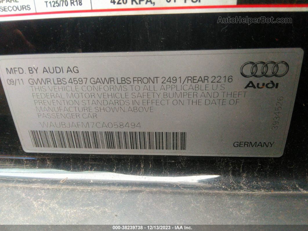 2012 Audi A3 2.0 Tdi Premium Черный vin: WAUBJAFM7CA058494