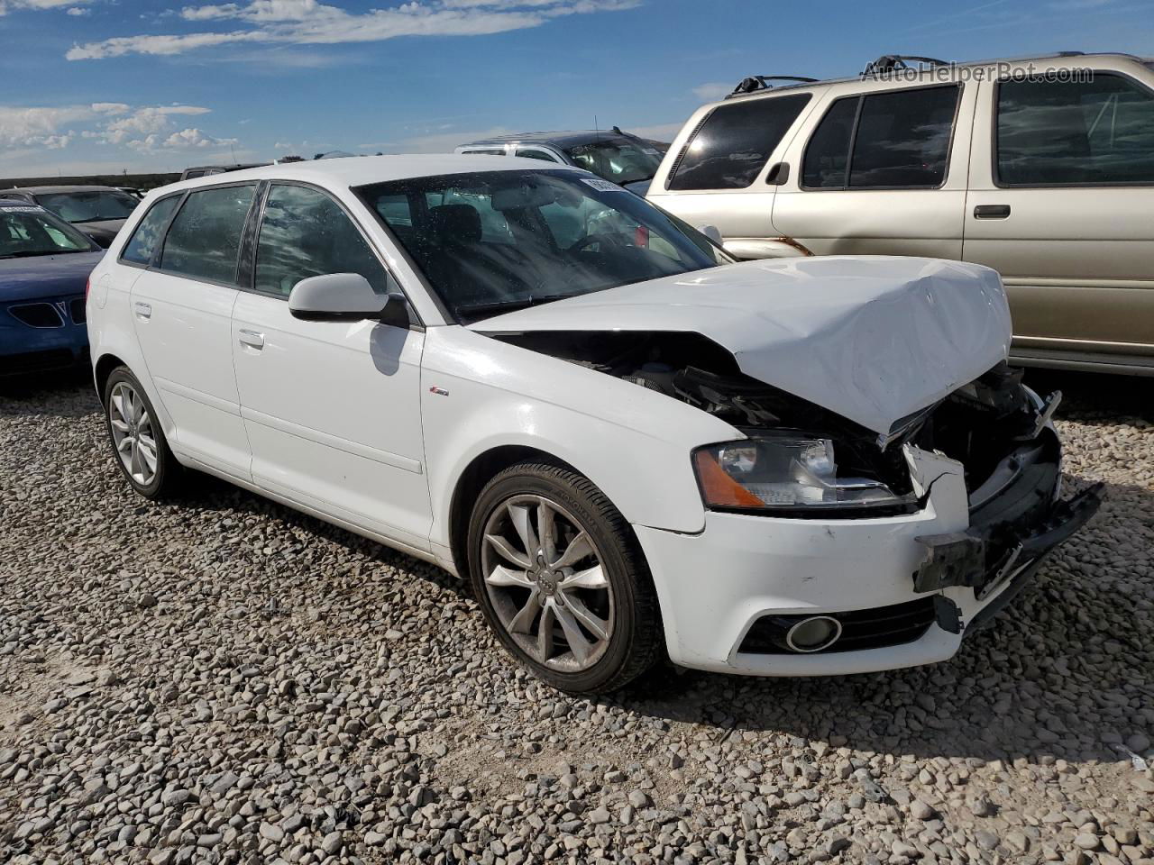 2012 Audi A3 Premium White vin: WAUBJAFMXCA047134