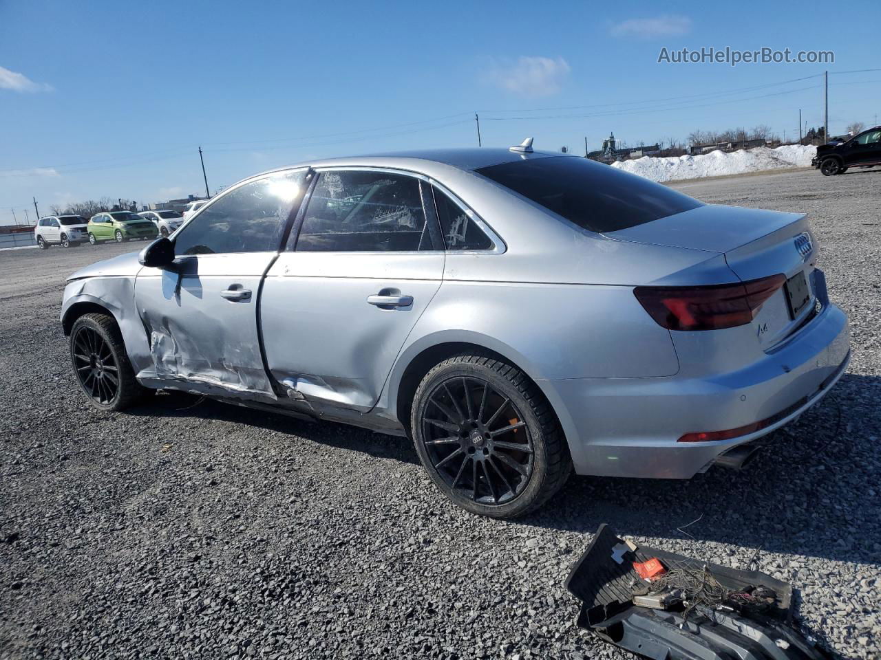 2018 Audi A4 Progressiv Silver vin: WAUBNAF42JN012825